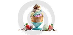 Ice Cream - 3D Render Frozen Isolated