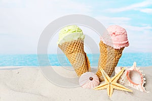 Ice cream on the beach