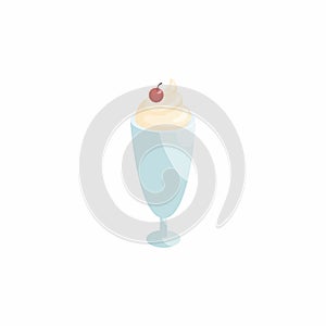 Ice cream in a bowl icon, cartoon style