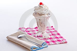 Ice cream with cherry