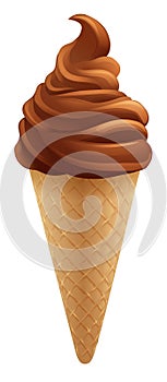 Ice Cream Chocolate Frozen Yogurt Icecream Cone