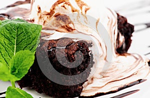 Ice cream with Chocolate topping