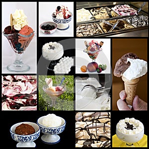 Ice cream collage photo