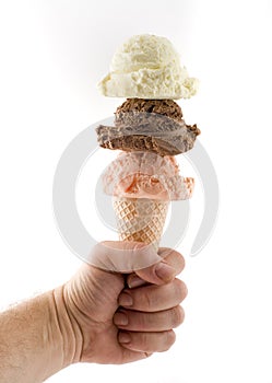 Ice cream on cone