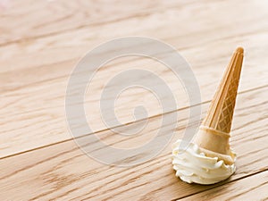 Ice Cream Cone Dropped On The Floor photo