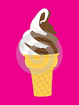 Ice Cream Cone on pink