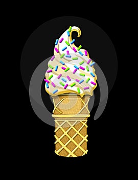 Ice cream cone & sprinkles