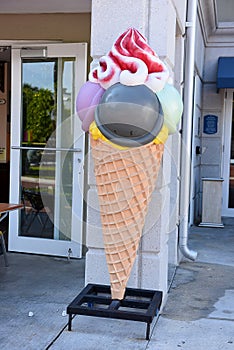 Ice Cream Cone statue on a shop photo