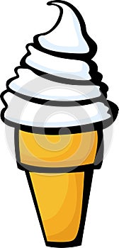 ice cream cone vector illustration