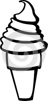 ice cream cone vector illustration