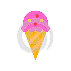 Ice cream cone vector, Summer party related filled icon
