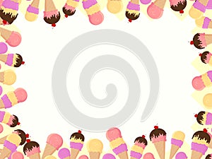 Ice cream cones frame