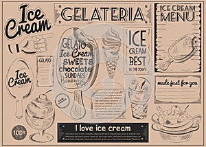 Ice cream Craft Paper Placemat