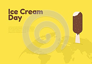 Ice cream day background celebrated on december 13