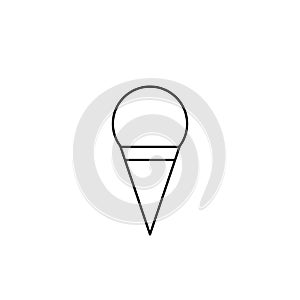 Ice Cream, Dessert, Sweet Thin Line Icon Vector Illustration Logo Template. Suitable For Many Purposes.