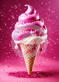 Ice cream is a dessert, which is a mass frozen in the process of continuous whipping