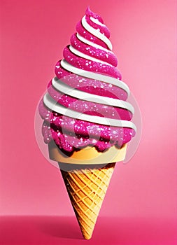 Ice cream is a dessert, which is a mass frozen in the process of continuous whipping