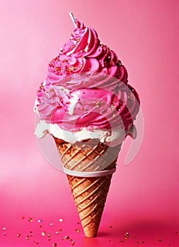 Ice cream is a dessert, which is a mass frozen in the process of continuous whipping