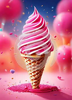 Ice cream is a dessert, which is a mass frozen in the process of continuous whipping