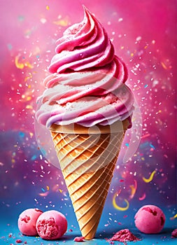 Ice cream is a dessert, which is a mass frozen in the process of continuous whipping