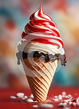 Ice cream is a dessert, which is a mass frozen in the process of continuous whipping