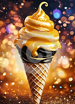 Ice cream is a dessert, which is a mass frozen in the process of continuous whipping