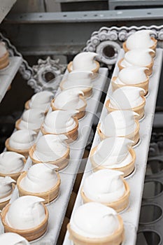 Ice-cream on factory