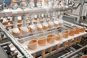 Ice-cream on factory