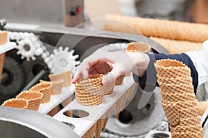 Ice-cream on factory