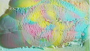Ice cream flavoured Rainbow colorful. photo