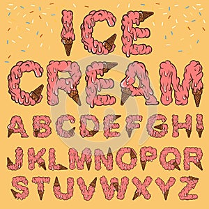 Ice cream font