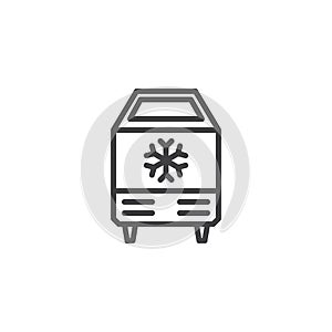 Ice cream freezer outline icon