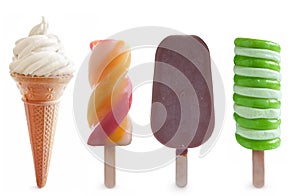 Ice cream and frozen lollies set