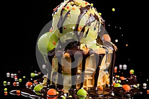 ice cream frozen treat sundae summer treat delicious dessert icecream dessert lover\'s delight