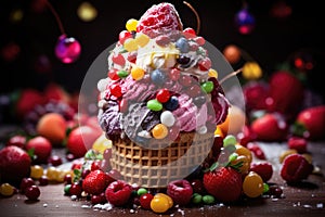 ice cream frozen treat sundae summer treat delicious dessert icecream dessert lover\'s delight