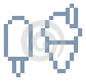 Ice Cream Frozen Yogurt Lolly Pixel 8 Bit Icon