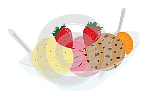 Ice Cream and Fruit