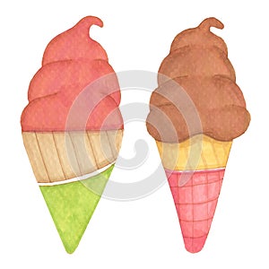 Ice cream hand-drawn illustration