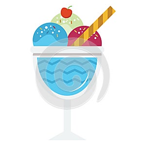 ice cream, ice pop Color Vector icon which can be easily modified or edit