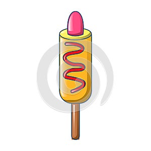 Ice cream icon, cartoon style