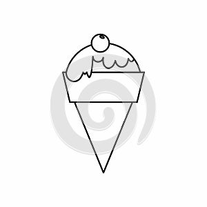 Ice Cream icon, outline style