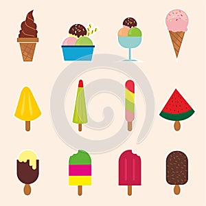Ice cream icon set