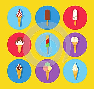Ice cream icon set