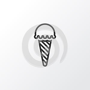 Ice Cream Icon Symbol. Premium Quality Frozen Food Element In Trendy Style.