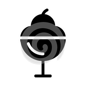 Ice cream vector glyph flat icon