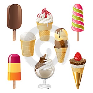 Ice cream icons photo