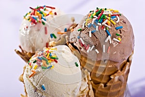 Ice cream with knick-knackery