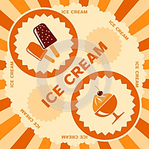 Ice cream label design
