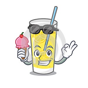 With ice cream lemonade character cartoon style