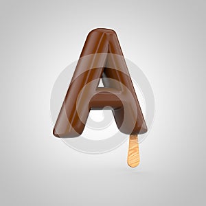 Ice cream letter A uppercase isolated on white background